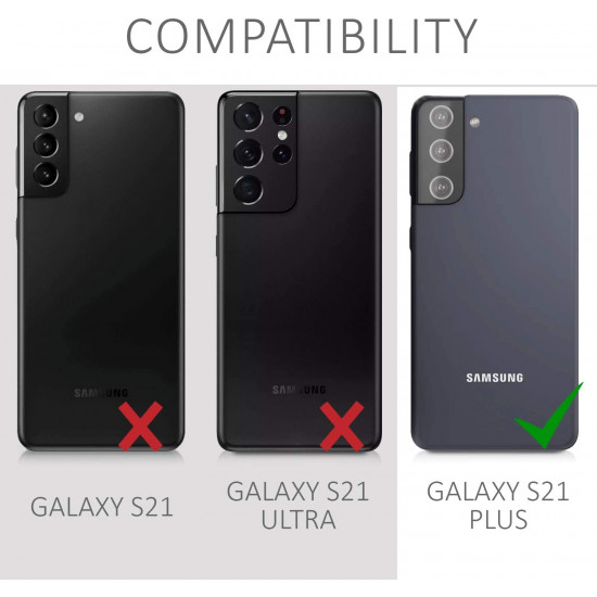 KW Samsung Galaxy S21 Plus - Τρεις Μεμβράνες Προστασίας Οθόνης - Διάφανες - 54344.1