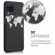 KW Samsung Galaxy A12 Θήκη Σιλικόνης Design Travel Outline - Black / White - 54050.02