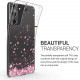 KW Samsung Galaxy S21 Θήκη Σιλικόνης TPU Design Cherry Blossoms - Light Pink / Dark Brown - Διάφανη - 54059.02
