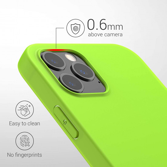 KW iPhone 12 Pro Max Θήκη Σιλικόνης TPU - Neon Yellow - 54490.75