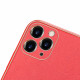 Dux Ducis iPhone 12 Pro Max Yolo Elegant Series Θήκη με Επένδυση Συνθετικού Δέρματος - Red