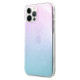 Guess iPhone 12 Pro Max 4G 3D Pattern Collection Σκληρή Θήκη με Πλαίσιο Σιλικόνης - Blue / Pink - GUHCP12L3D4GGBP
