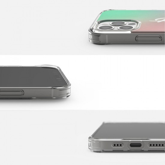 Ringke iPhone 12 Pro Max Fusion Σκληρή Θήκη με Πλαίσιο Σιλικόνης - Design New York - Black / Διάφανη