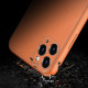 Dux Ducis iPhone 12 Pro Yolo Elegant Series Θήκη με Επένδυση Συνθετικού Δέρματος - Orange