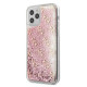 Guess iPhone 12 / iPhone 12 Pro - 4G Liquid Glitter Σκληρή Θήκη με Πλαίσιο Σιλικόνης - Pink - GUHCP12MLG4GSPG