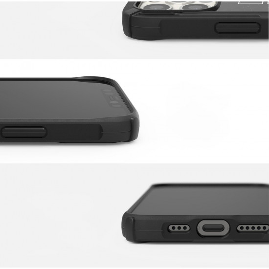 Ringke iPhone 12 / iPhone 12 Pro Fusion X Σκληρή Θήκη με Πλαίσιο Σιλικόνης - Design Ticket Band - Black - Διάφανη - XDAP0022