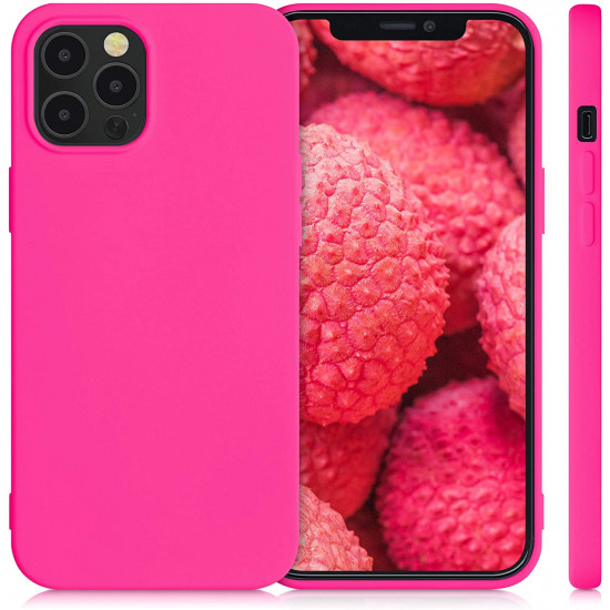 KW iPhone 12 Pro Max Θήκη Σιλικόνης Rubberized TPU - Neon Pink - 52714.77