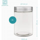 Navaris Glass Storage Jars Set Σετ 4 Γυάλινα Βάζα Αποθήκευσης - 1.2L - Διάφανα - 53173.01.04