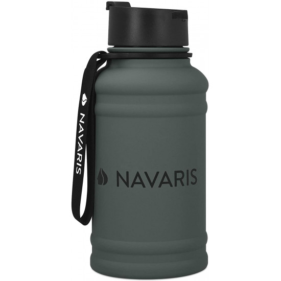 Navaris Μπουκάλι Νερού από Ανοξείδωτο Ατσάλι - BPA Free - 1.3 L - Anthrazit - 52873.73