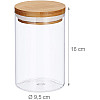 Relaxdays Σετ με 3 Βάζα Αποθήκευσης από Γυαλί - 800 ml - Natural - 4052025279950