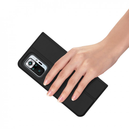 Dux Ducis Xiaomi Redmi Note 10 Pro Flip Stand Case Θήκη Βιβλίο - Black