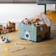 Navaris Toy Box Storage for Toys with Wheels - Παιδικό Κουτί Αποθήκευσης Παιχνιδιών με Ρόδες - Green / Brown - 51163.02