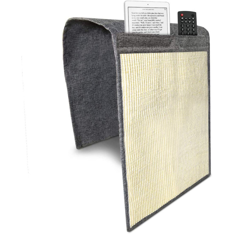 Navaris Cat Scratch Armrest Organiser Προστατευτικό Καναπέ από Γρατζουνιές Γάτας - 130 x 45 cm - Dark Grey - White - 48412.19.02