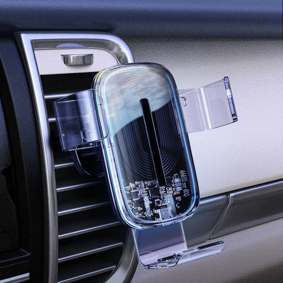 Baseus Explore Universal Βάση Αυτοκινήτου Αεραγωγού με Ασύρματη Φόρτιση Qi Charge - Black - WXYL-K01