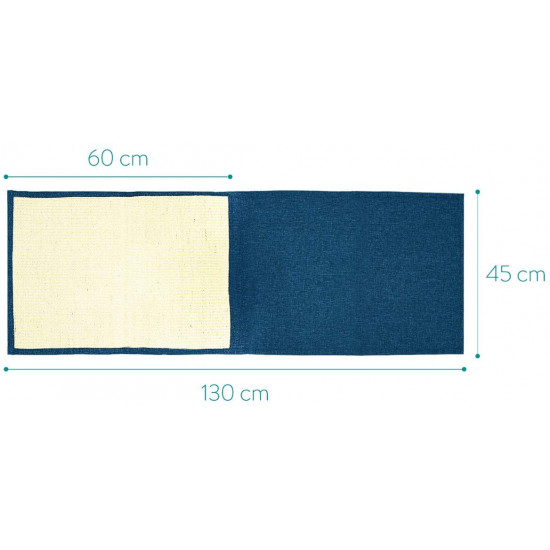 Navaris Cat Scratch Mats Sofa Shield Σετ με 2 Προστατευτικά Καναπέ από Γρατζουνιές Γάτας - 130 x 45 cm - Blue / White - 46354.04.17