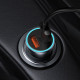Baseus Golden Contactor Pro 40W Φορτιστής Αυτοκινήτου Γρήγορης Φόρτισης με 2 Θύρες USB και Καλώδιο Type-C - Grey - TZCCJD-A0G