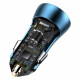 Baseus Golden Contactor Pro 40W Φορτιστής Αυτοκινήτου Γρήγορης Φόρτισης με 1 Θύρα USB και 1 Θύρα Type-C και Καλώδιο Type-C to Lightning Cable - Blue - TZCCJD-03