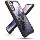 Ringke Samsung Galaxy S21 Fusion X Σκληρή Θήκη με Πλαίσιο Σιλικόνης - Design Cross - Black - Διάφανη