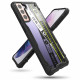 Ringke Samsung Galaxy S21 Fusion X Σκληρή Θήκη με Πλαίσιο Σιλικόνης - Design Ticket Band - Black - Διάφανη