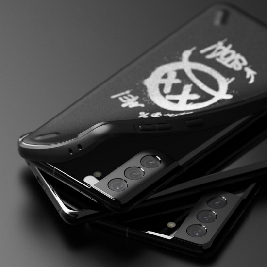 Ringke Samsung Galaxy S21 Onyx Durable TPU Case Θήκη Σιλικόνης - Design Graffiti - Black