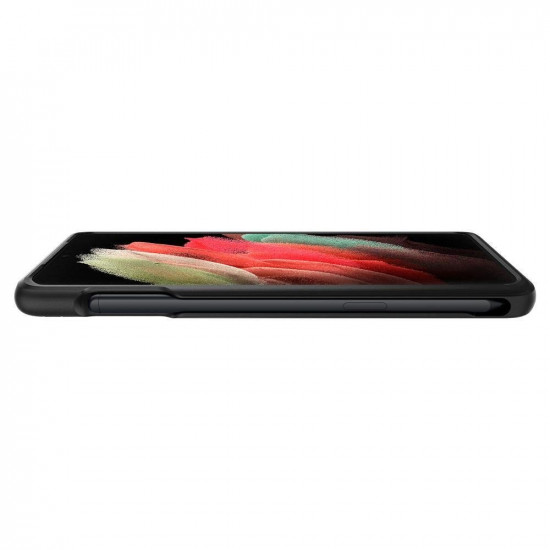 Spigen Samsung Galaxy S21 Ultra Liquid Air Pen Θήκη Σιλικόνης - Matte Black