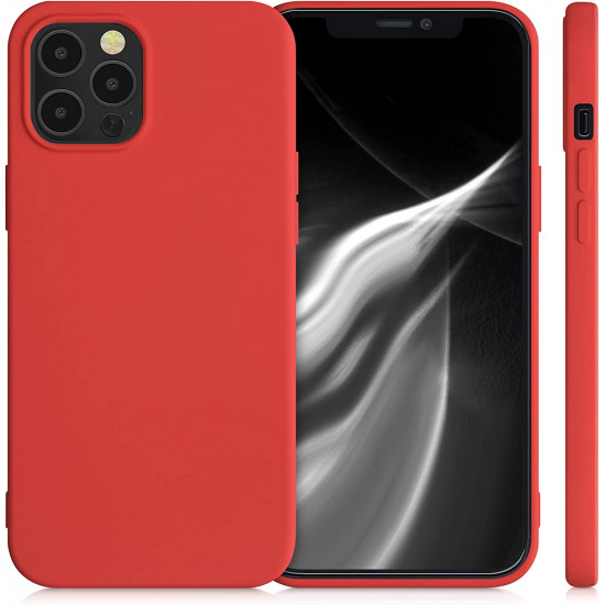 KW iPhone 12 Pro Max Θήκη Σιλικόνης Rubberized TPU - Red - 52714.09