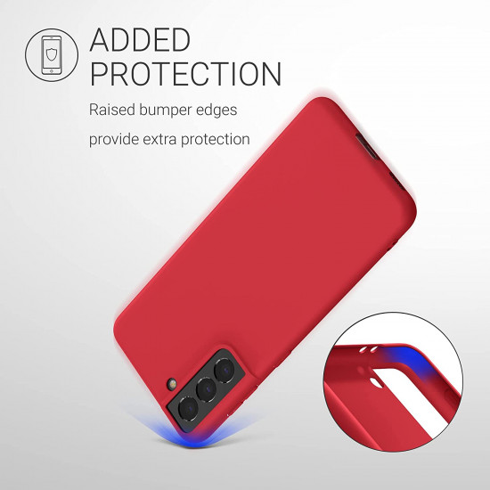 KW Samsung Galaxy S21 Θήκη Σιλικόνης TPU - Rococco Red - 54055.208