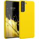 KW Samsung Galaxy S21 Θήκη Σιλικόνης Rubber TPU - Vibrant Yellow - 54056.165