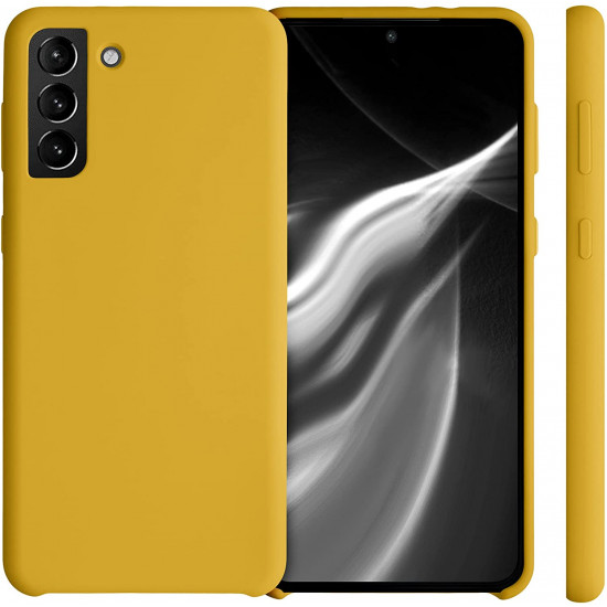KW Samsung Galaxy S21 Plus Θήκη Σιλικόνης Rubber TPU - Honey Yellow - 54066.143