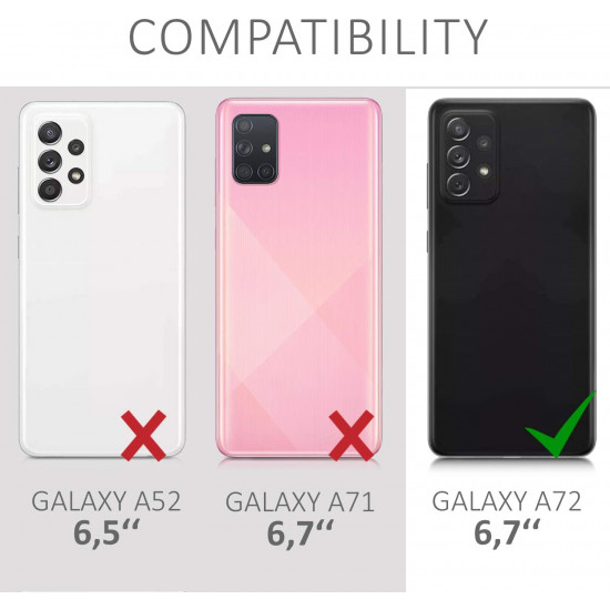 KW Samsung Galaxy A72 / A72 5G Θήκη Σιλικόνης TPU Design Travel - Διάφανη / Black / Multicolor - 54360.01