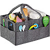 Relaxdays Baby Diaper Bag - Τσάντα Μεταφοράς και Αποθήκευσης για Πάνες από Τσόχα - Dark Grey - 4052025902025