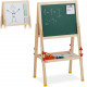 Relaxdays Double Sided Chalkboard Whiteboard - Πίνακας Διπλής Όψης για Παιδιά - 32 x 39 cm - Natural - 4052025272388