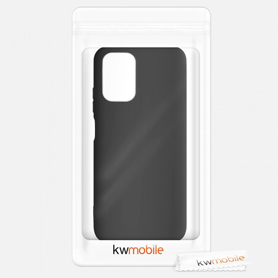 KW Xiaomi Redmi Note 10 / Note 10s / Poco M5s Θήκη Σιλικόνης TPU - Matte Black - 54541.47