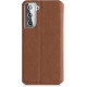 KW Samsung Galaxy S21 Θήκη Δερματίνη Flip - Design Cubes - Light Brown - 54390.01