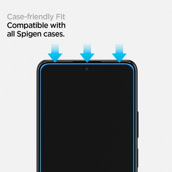 Spigen Xiaomi Redmi Note 10 / Note 10s / Poco M5s GLAS.tR HD Full Screen Tempered Glass Αντιχαρακτικό Γυαλί Οθόνης 9H - Black