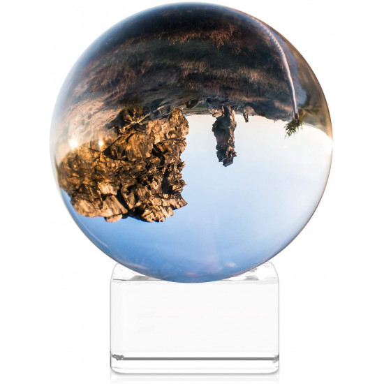 Navaris Glass Photo Ball Κρυστάλλινη Σφαίρα - 80mm - Clear - 42864
