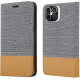 Cadorabo iPhone 12 Pro Max Θήκη Βιβλίο Stand - Light Grey - Brown