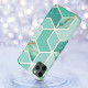 Cadorabo iPhone 12 Pro Max Θήκη Σιλικόνης TPU - Design Marble No.3 Mosaic Pattern - Green / Light Green / Gold