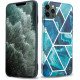 Cadorabo iPhone 12 Pro Max Θήκη Σιλικόνης TPU - Design Marble No.13 Mosaic Pattern - Blue Wave