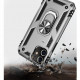 Erbord iPhone 12 / iPhone 12 Pro Nox Σκληρή Θήκη με Πλαίσιο Σιλικόνης και Δαχτυλίδι Συγκράτησης - Grey