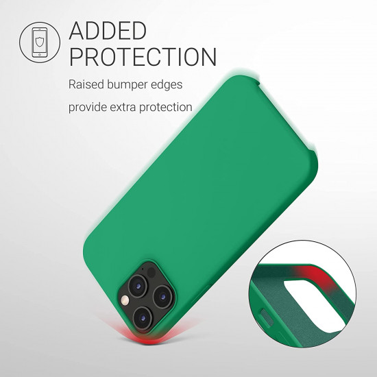 KW iPhone 12 Pro Max Θήκη Σιλικόνης Rubber TPU - Emerald Green - 52644.142