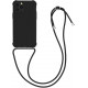 KW iPhone 12 / iPhone 12 Pro Θήκη Σιλικόνης TPU με Λουράκι - Black - 53840.01