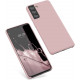 KW Samsung Galaxy S21 Θήκη Σιλικόνης Rubber TPU - Dusky Pink Matt - 54056.52