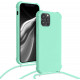 KW iPhone 12 Pro Max Θήκη Σιλικόνης TPU με Λουράκι - Mint Green - 54140.71