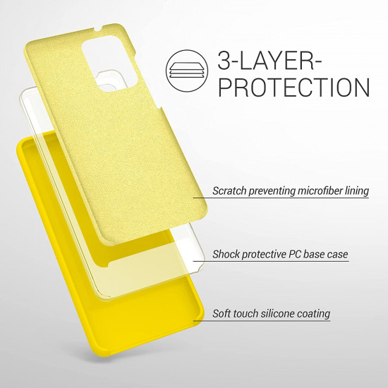 KW Samsung Galaxy A52 / A52 5G / A52s 5G Θήκη Σιλικόνης Rubber TPU - Vibrant Yellow - 54347.165