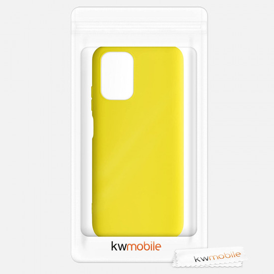 KW Xiaomi Redmi Note 10 / Note 10s / Poco M5s Θήκη Σιλικόνης TPU - Vibrant Yellow - 54541.165