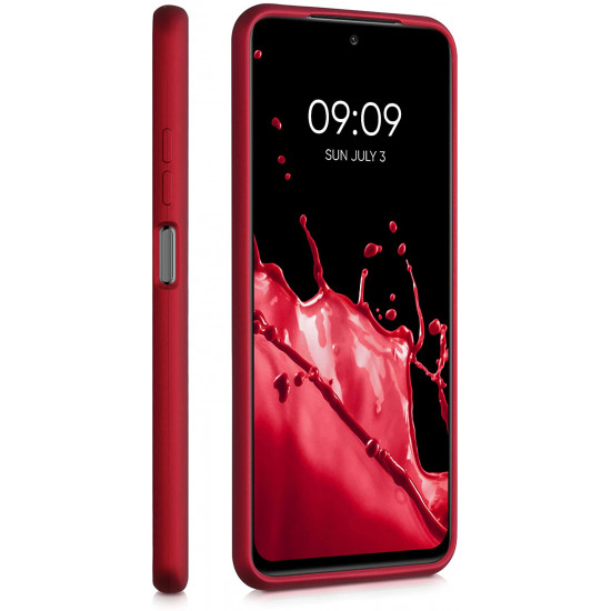 KW Xiaomi Redmi Note 10 / Note 10S Θήκη Σιλικόνης TPU - Metallic Dark Red - 54542.36