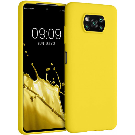 KW Xiaomi Poco X3 NFC Θήκη Σιλικόνης TPU - Vibrant Yellow - 53482.165