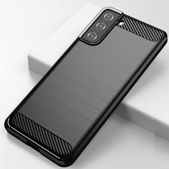 OEM Samsung Galaxy S21 Plus Θήκη Rugged Carbon TPU - Black
