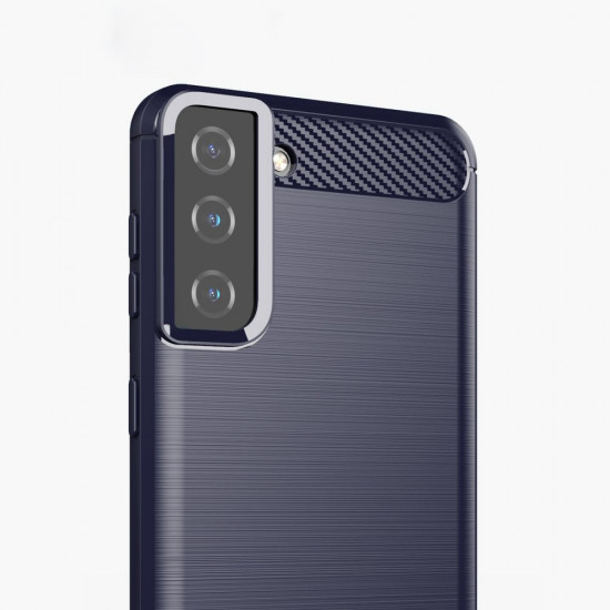 OEM Samsung Galaxy S21 Plus Θήκη Rugged Carbon TPU - Blue